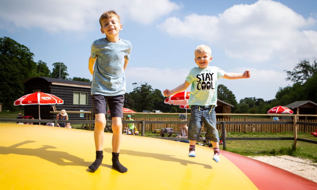 children bouncing